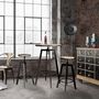 Voir la diapositive 4 : The Home Deco Factory Table haute avec tabourets design industriel Aria - 2 Personnes - Noir