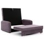 Voir la diapositive 4 : BEST MOBILIER Michelle - canapé droit 3 places convertible avec coffre en velours