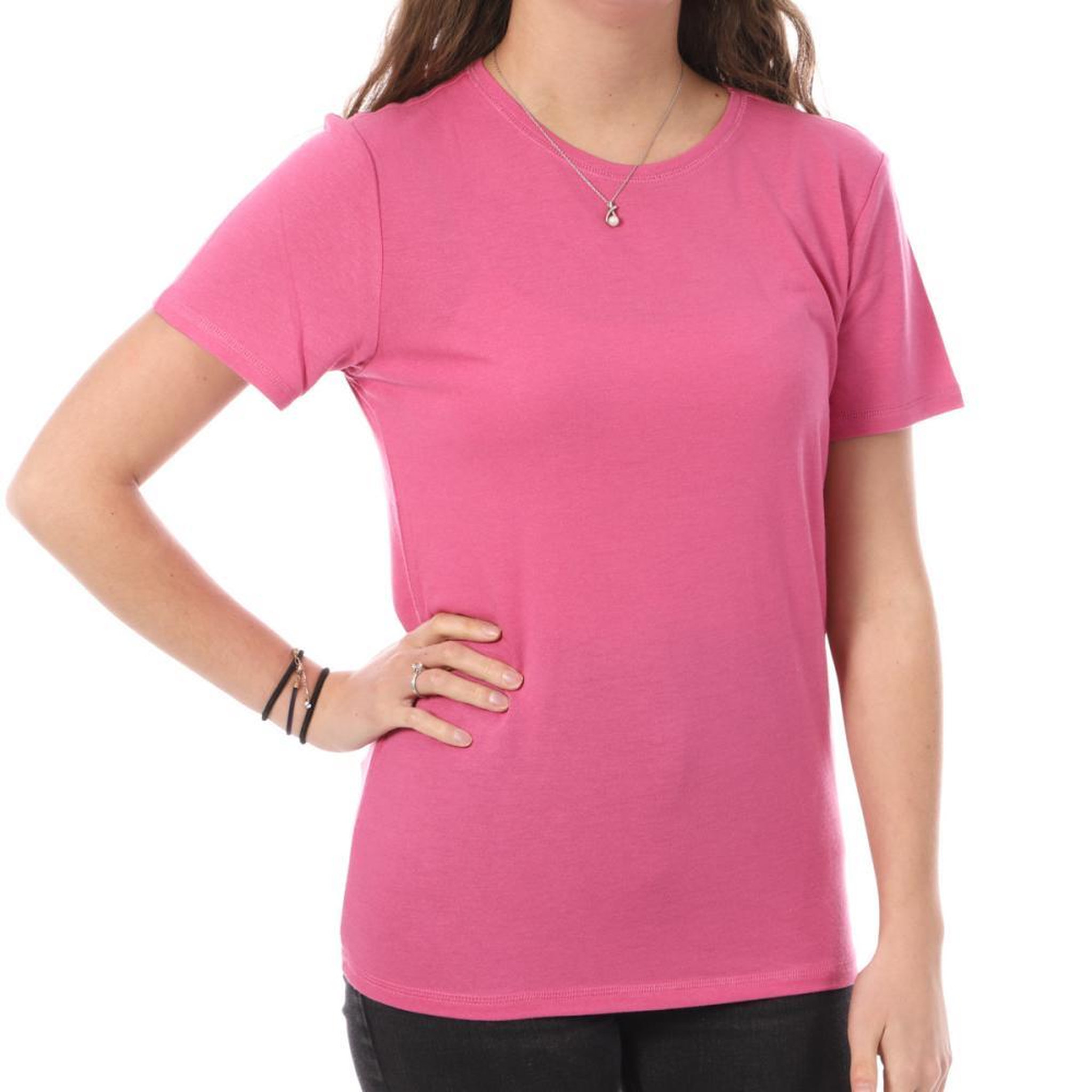 JACQUELINE DE YONG T-Shirt Rose Femme JDY Suma Wool. Coloris disponibles : Rose