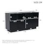 Voir la diapositive 3 : MERAX Buffet 4 porte(s) 0 tiroir(s) - 130 cm noir led panneau de particules