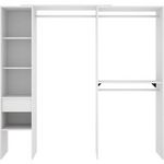 MARKET24 Dressing linéaire ou d'angle - Blanc mat - 98,1 x 41,8 x 187 cm