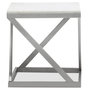 Voir la diapositive 2 : Paris Prix Table d'Appoint Design  Palamo  57cm Argent & Blanc