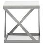 Voir la diapositive 2 : Paris Prix Table d'Appoint Design  Palamo  57cm Argent & Blanc