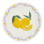 SECRET DE GOURMET Lot de 6 Assiettes à Dessert  Citron  19cm Multicolore