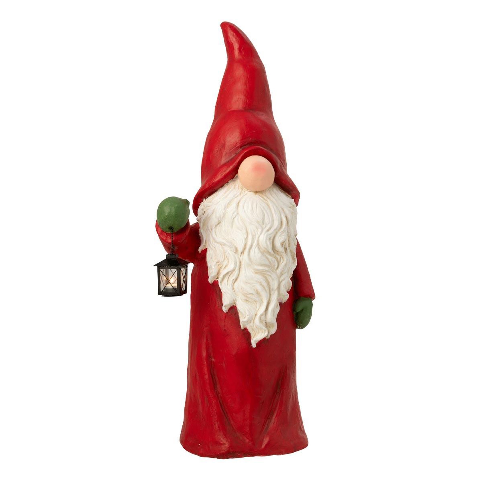 Voir la diapositive 2 : J-LINE Statue lutin de noël  lanterne  106cm multicolore