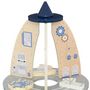 Voir la diapositive 2 : Atmosphera Kids Jeu Fusée Enfant en Bois  Espace  59cm Multicolore