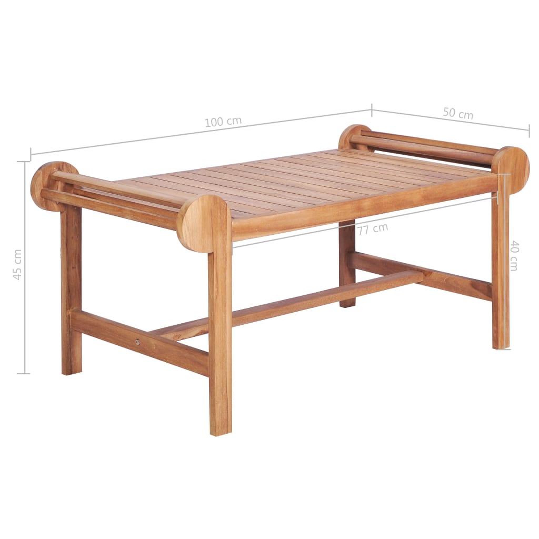 Voir la diapositive 6 : VIDAXL Table basse 100x50x45 cm teck solide