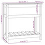 Voir la diapositive 6 : VIDAXL Jardiniere avec etagere Gris 82,5x34,5x81 cm Bois massif de pin
