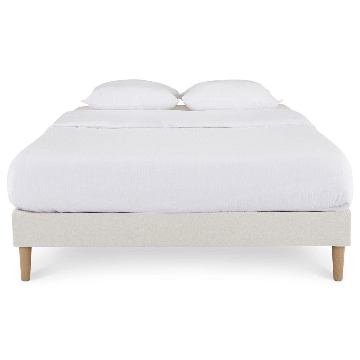 IDIMEX Sommier tapissier VANNES 120 x 190 cm revêtement tissu