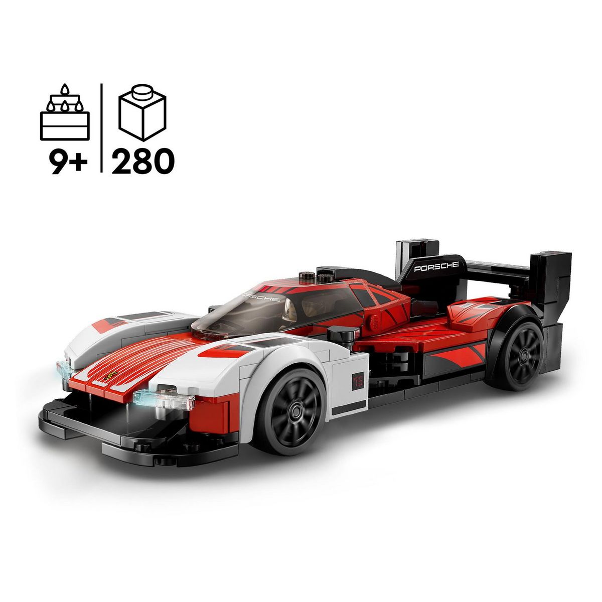 LEGO Speed Champions 76916 - Porsche 963, Kit de Maquette de Voiture de Course, Jouet pour Enfants, Set à Collectionner 2023 avec Minifigurine du Pilote