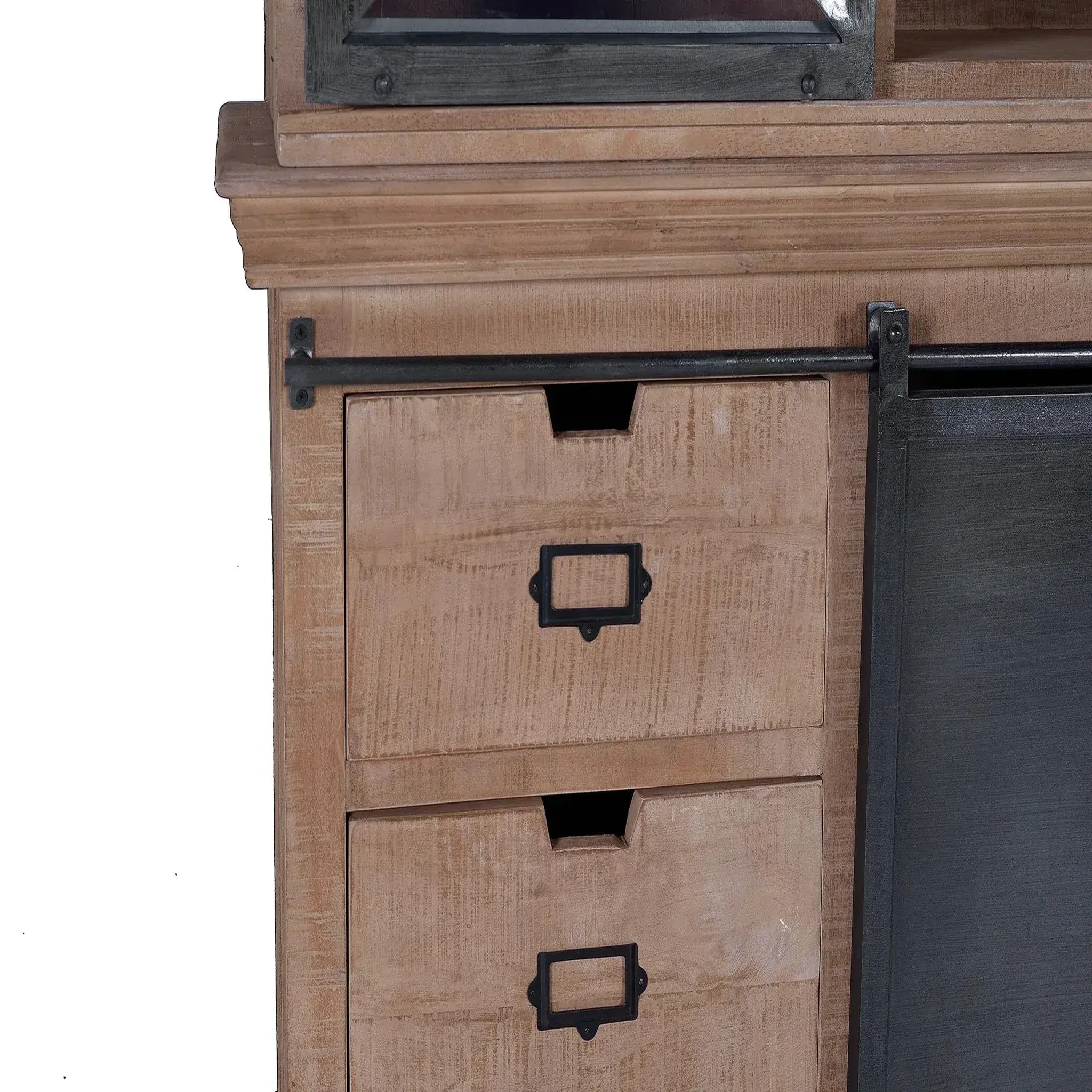 Voir la diapositive 6 : GINER Y COLOMER SL Vaisselier en bois de manguier 200 cm style industriel moderne