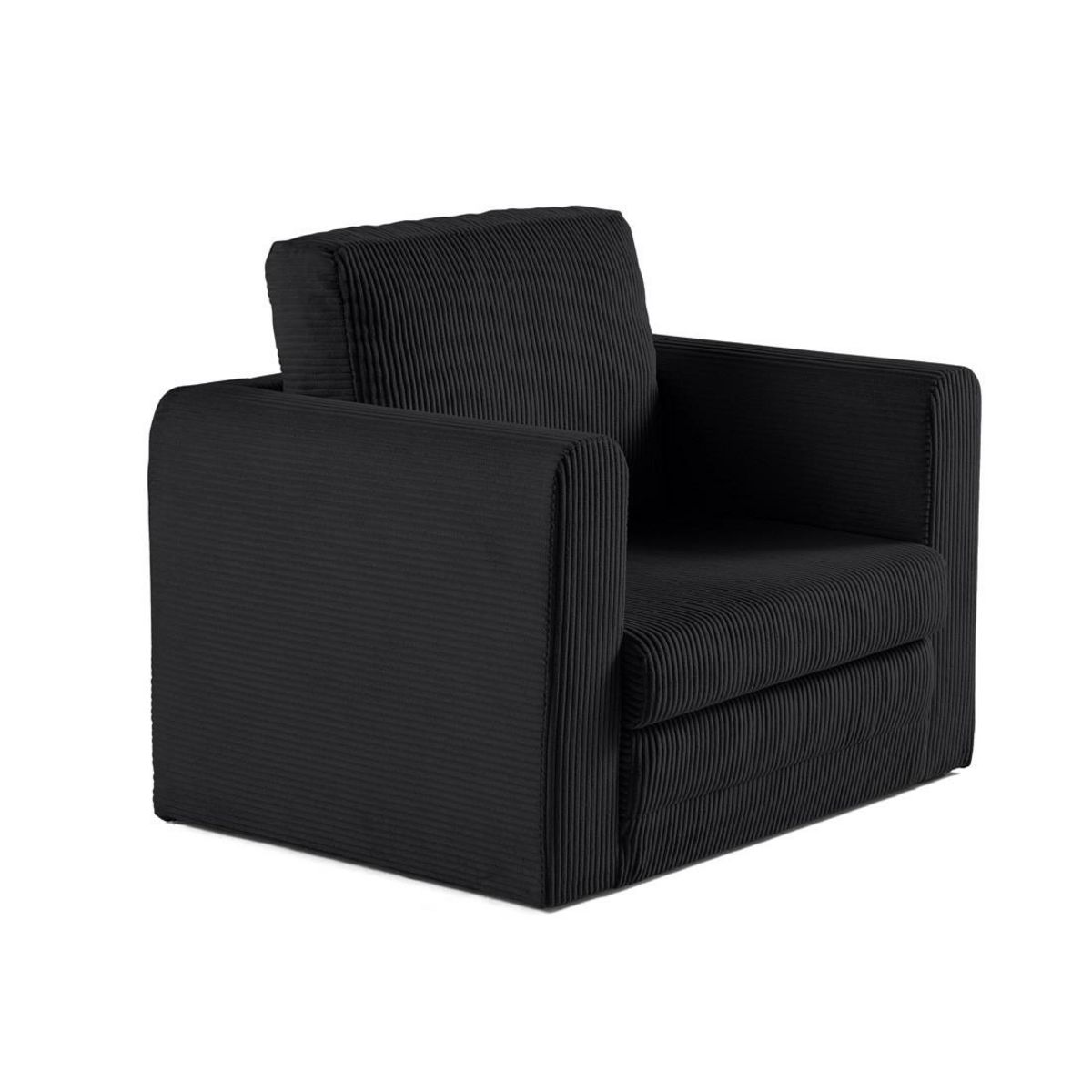 BEST MOBILIER Marilia - fauteuil - convertible déplimousse - en velours côtelé