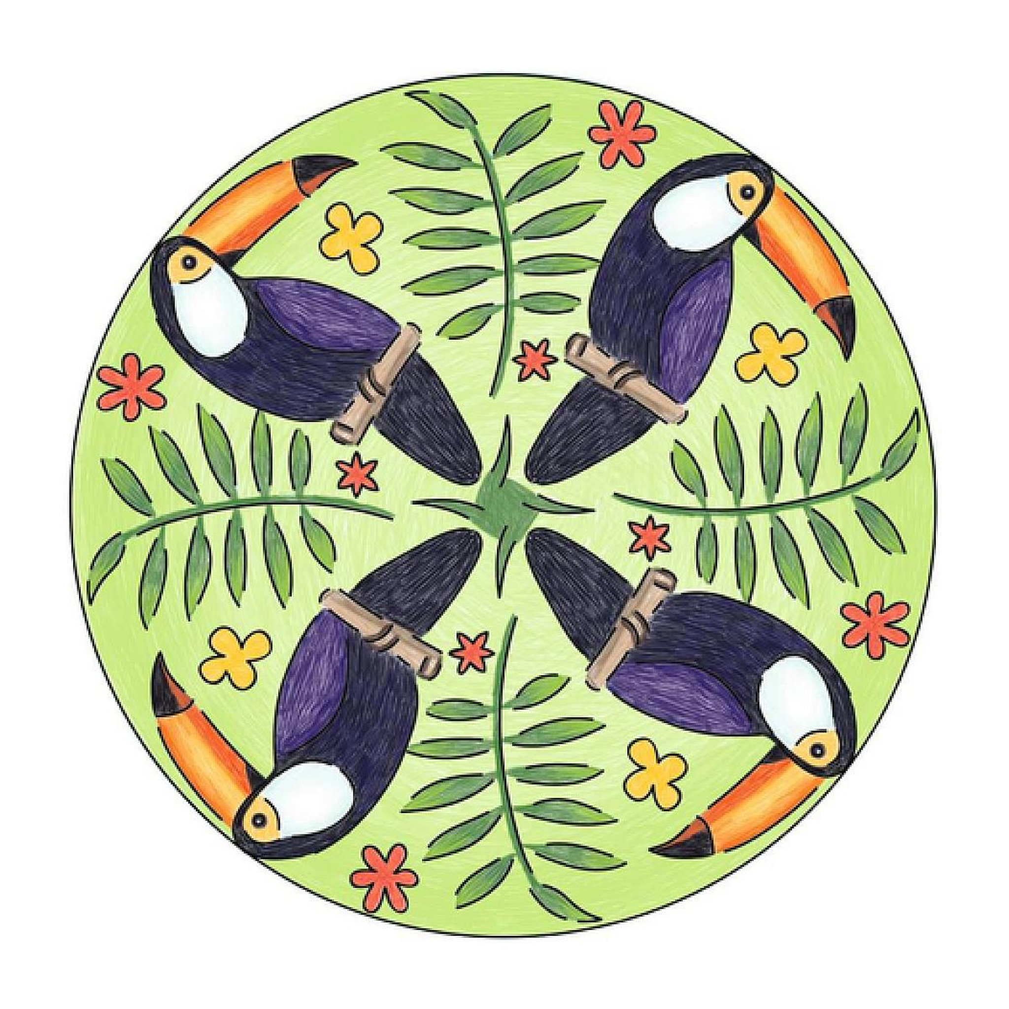 Voir la diapositive 2 : RAVENSBURGER Mandala - midi - Flamingo