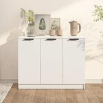 VIDAXL Buffet Blanc 90,5x30x70 cm Bois d ingénierie