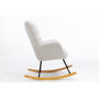 Voir la diapositive 6 : MERAX Fauteuil à Bascule Chaise à Bascule Rocking Chair Fauteuil Relax Teddy Blanc