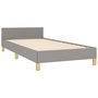 Voir la diapositive 4 : VIDAXL Cadre de lit sans matelas gris clair 90x200 cm tissu
