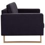 Voir la diapositive 5 : VIDAXL Canape a 2 places Tissu Noir