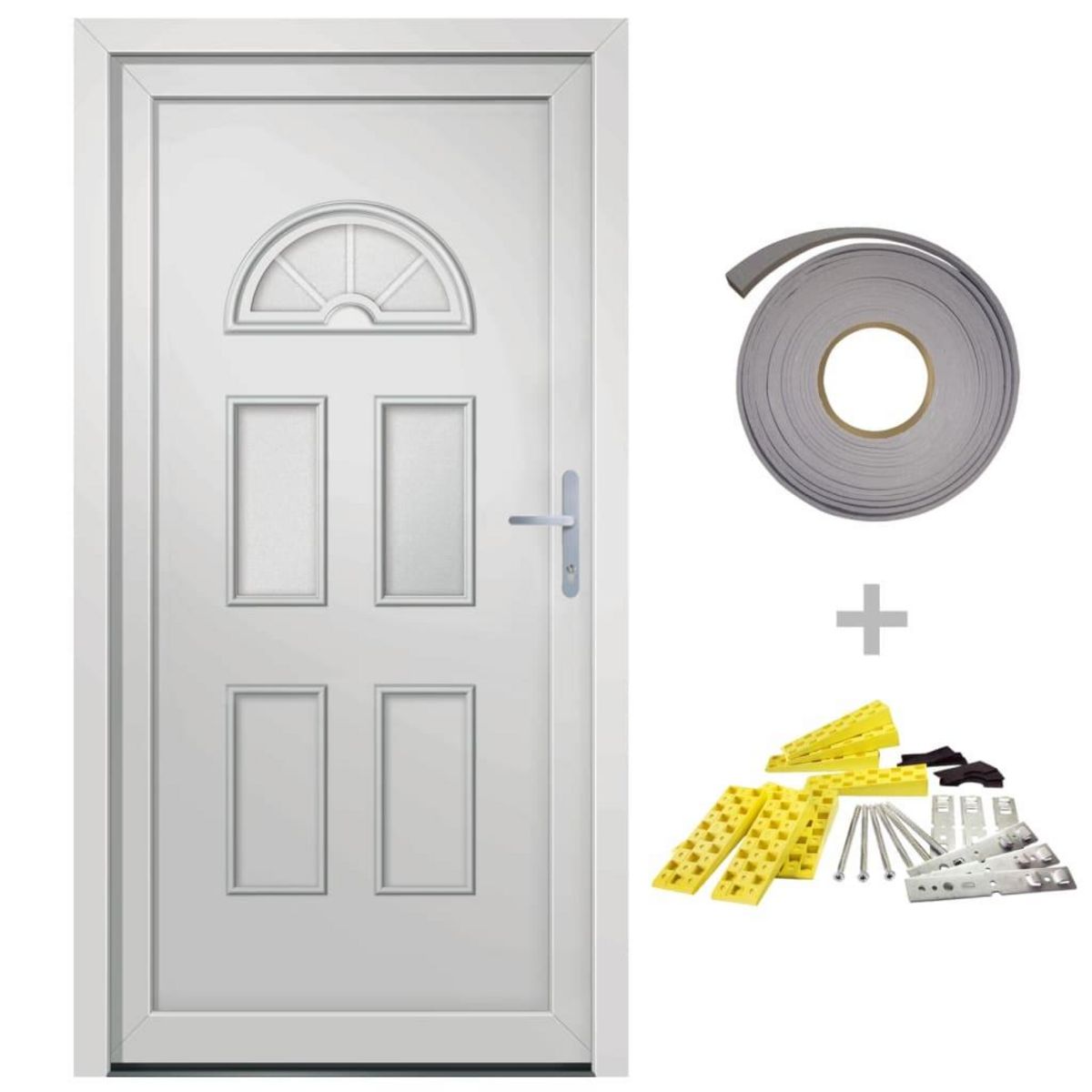 VIDAXL Porte d'entree Blanc 98x208 cm PVC
