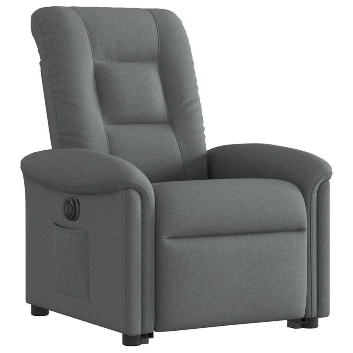 VIDAXL Fauteuil inclinable electrique gris fonce tissu