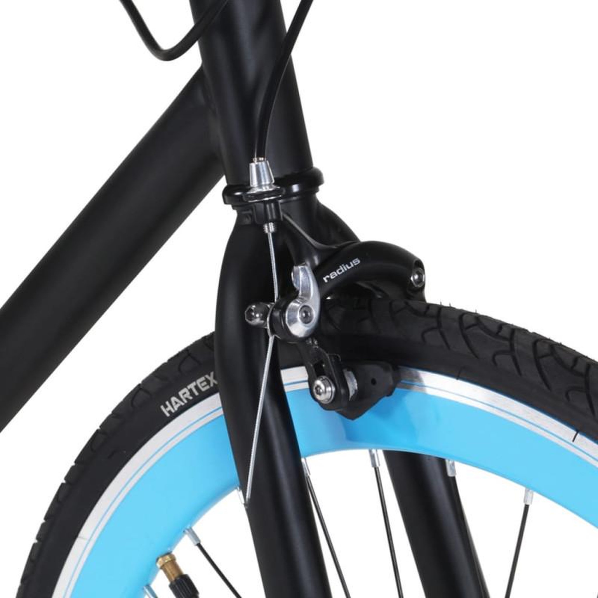 Voir la diapositive 4 : VIDAXL Vélo à pignon fixe noir et bleu 700c 51 cm