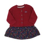 ELLE EST OU LA MER Robe Marine/Fuchsia à fleurs Fille EOM Emini. Coloris disponibles : Rose