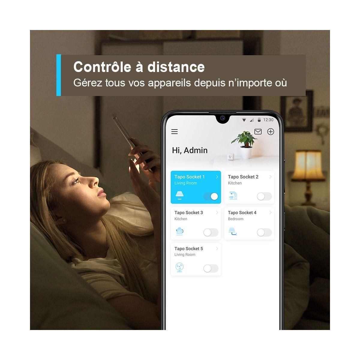 TP-LINK Prise connectée Tapo P100 Wifi Pack de 2