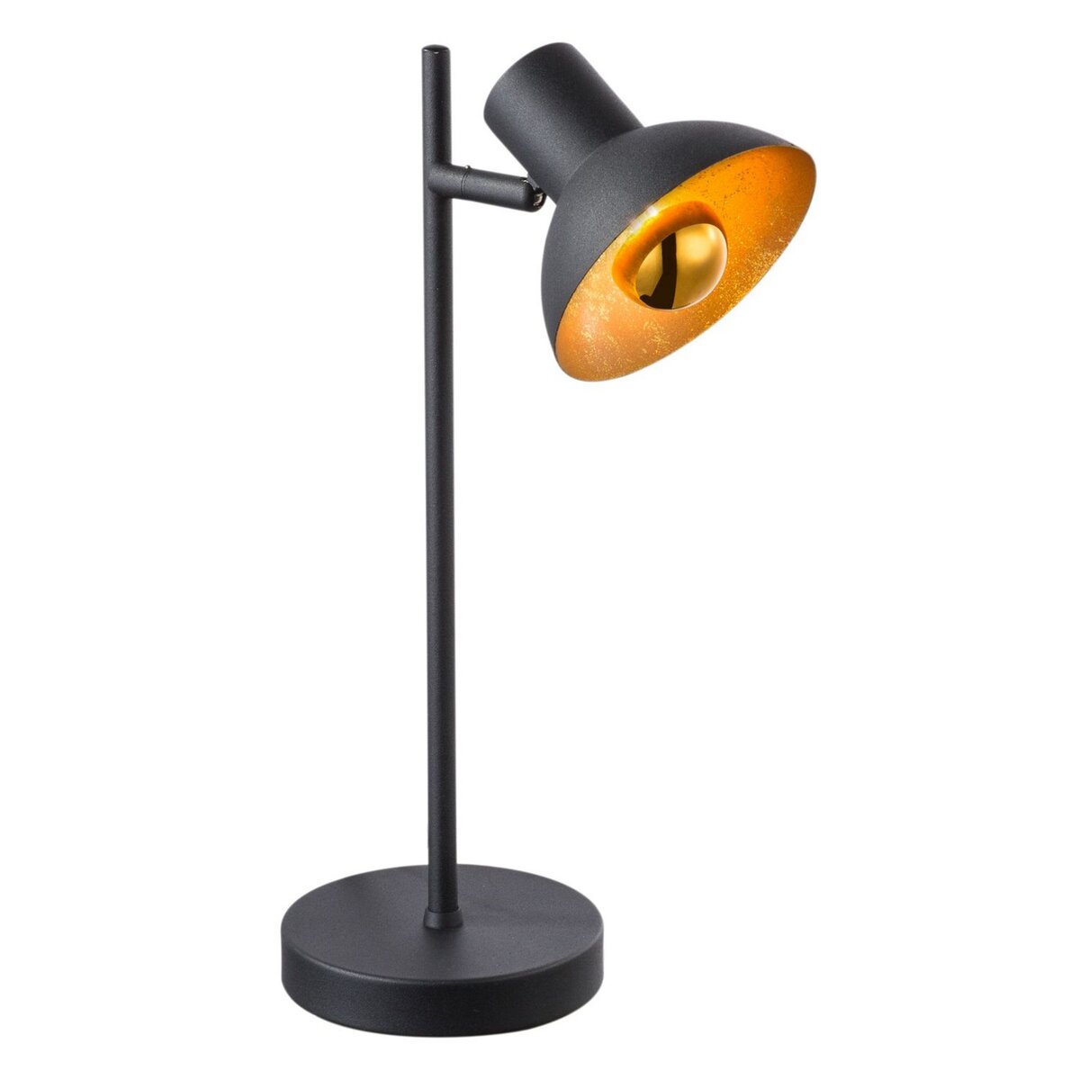 GLOBO Lampe à poser LED design industriel Fillo - Noir et doré