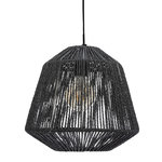 ATMOSPHERA Suspension luminaire effet corde Ethnik. Coloris disponibles : Beige, Noir