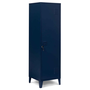 Voir la diapositive 1 : ID MARKET Armoire vestiaire ESTER porte métal bleu foncé design industriel