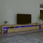 Voir la diapositive 1 : VIDAXL Meuble TV avec lumieres LED Chene sonoma 290x36,5x40 cm