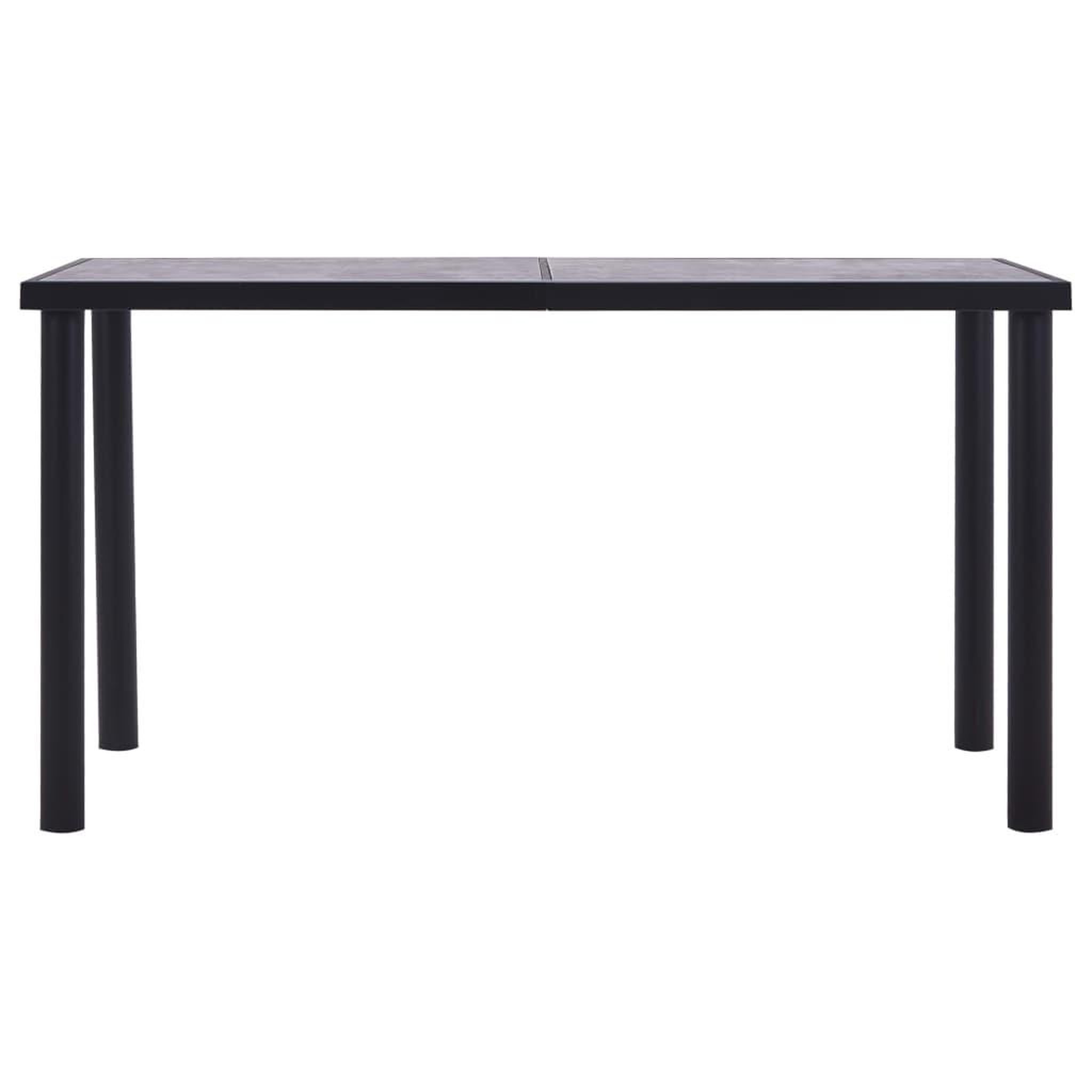 Voir la diapositive 2 : VIDAXL Table a manger Noir et gris beton 140x70x75 cm MDF