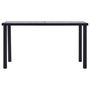 Voir la diapositive 2 : VIDAXL Table a manger Noir et gris beton 140x70x75 cm MDF