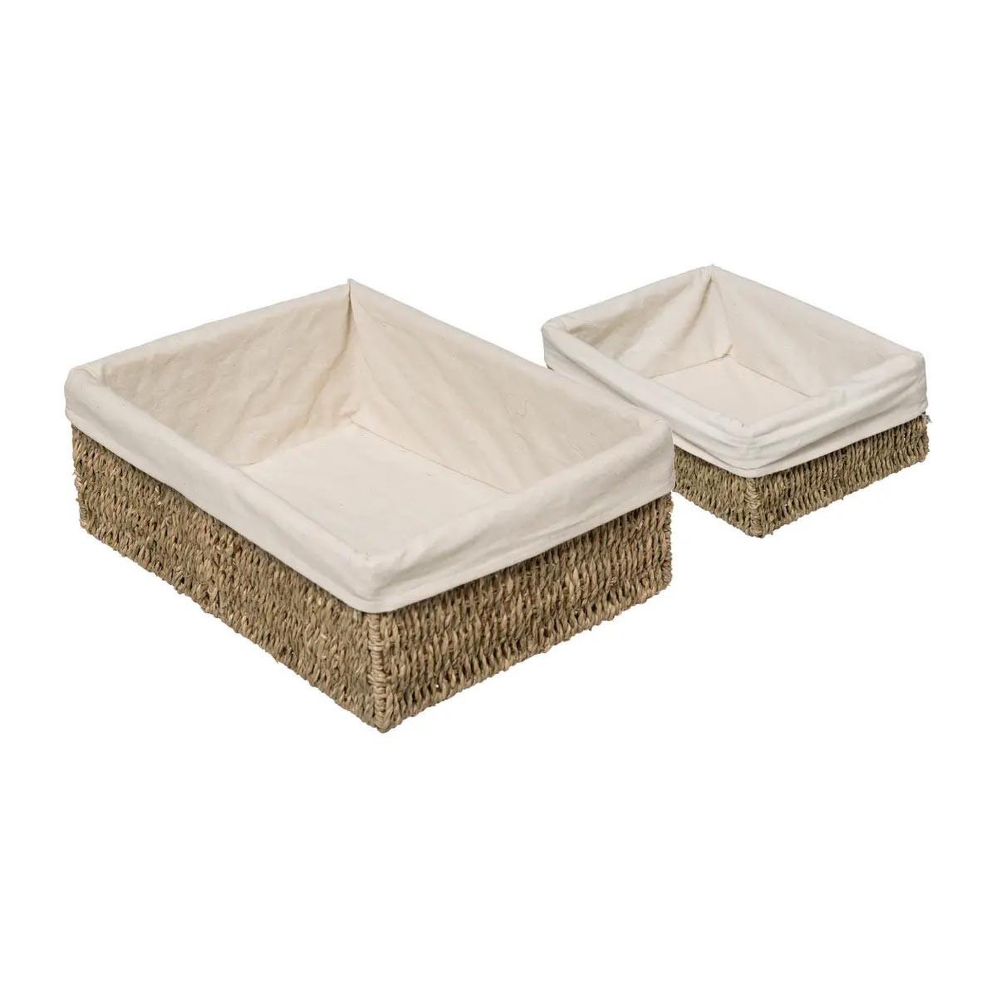 FIVE Lot de 2 paniers en roseau  seagrass  32cm naturel