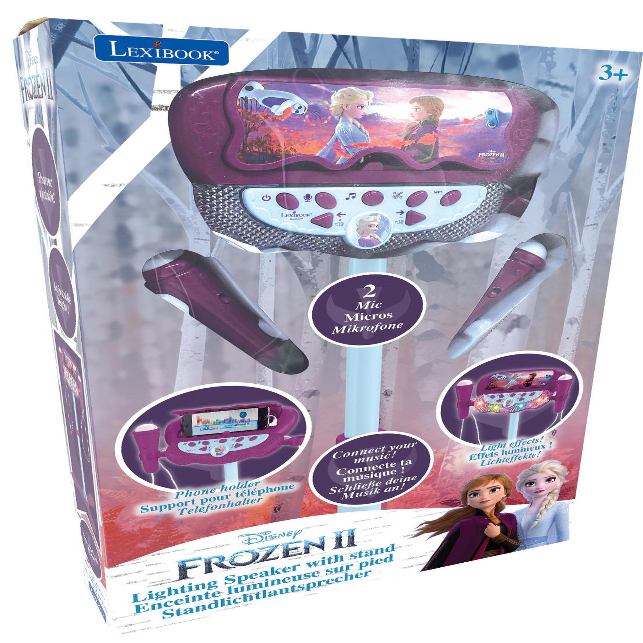 Voir la diapositive 6 : Lexibook Microphone sur pied Enceinte Bluetooth Reine des Neiges