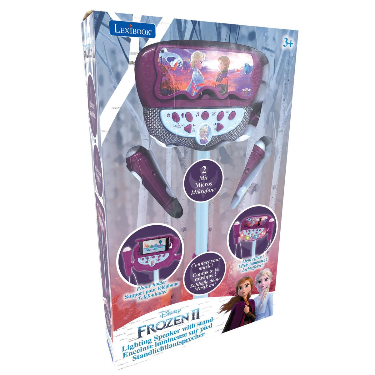 Lexibook Microphone sur pied Enceinte Bluetooth Reine des Neiges