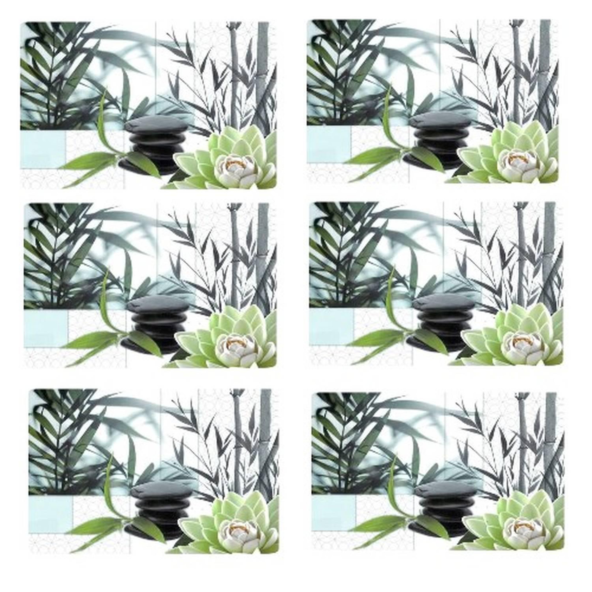 HABITABLE Lot de 6 sets de table Nenu - 28 x 43 cm - Vert