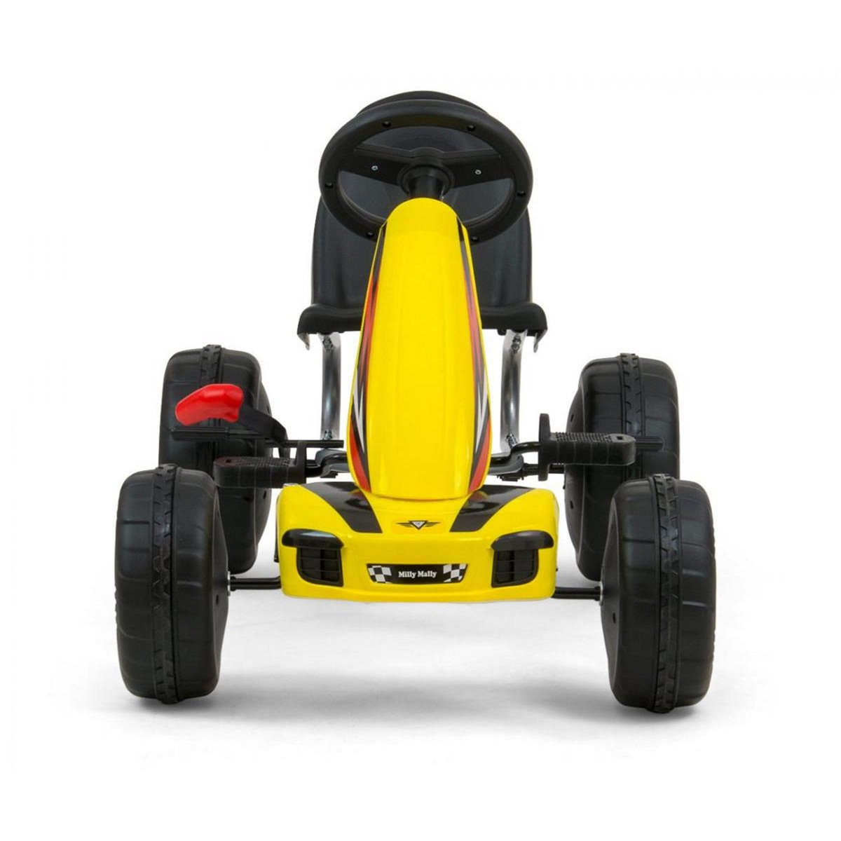 MILLY MALLY Kart à Pédales Viper Jaune pour Enfants - Conduite Sportive et Confortable