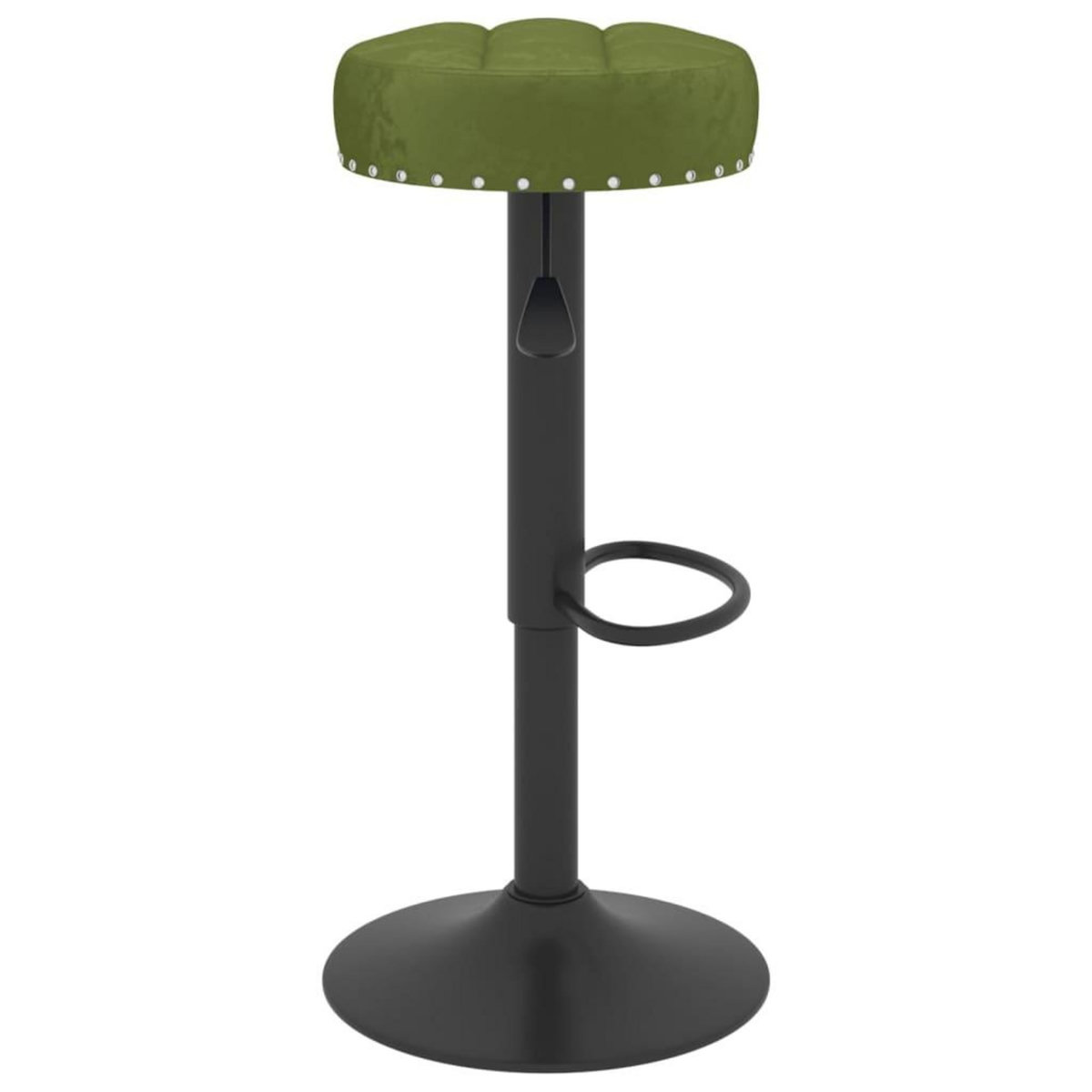 VIDAXL Tabourets de bar lot de 2 vert clair velours