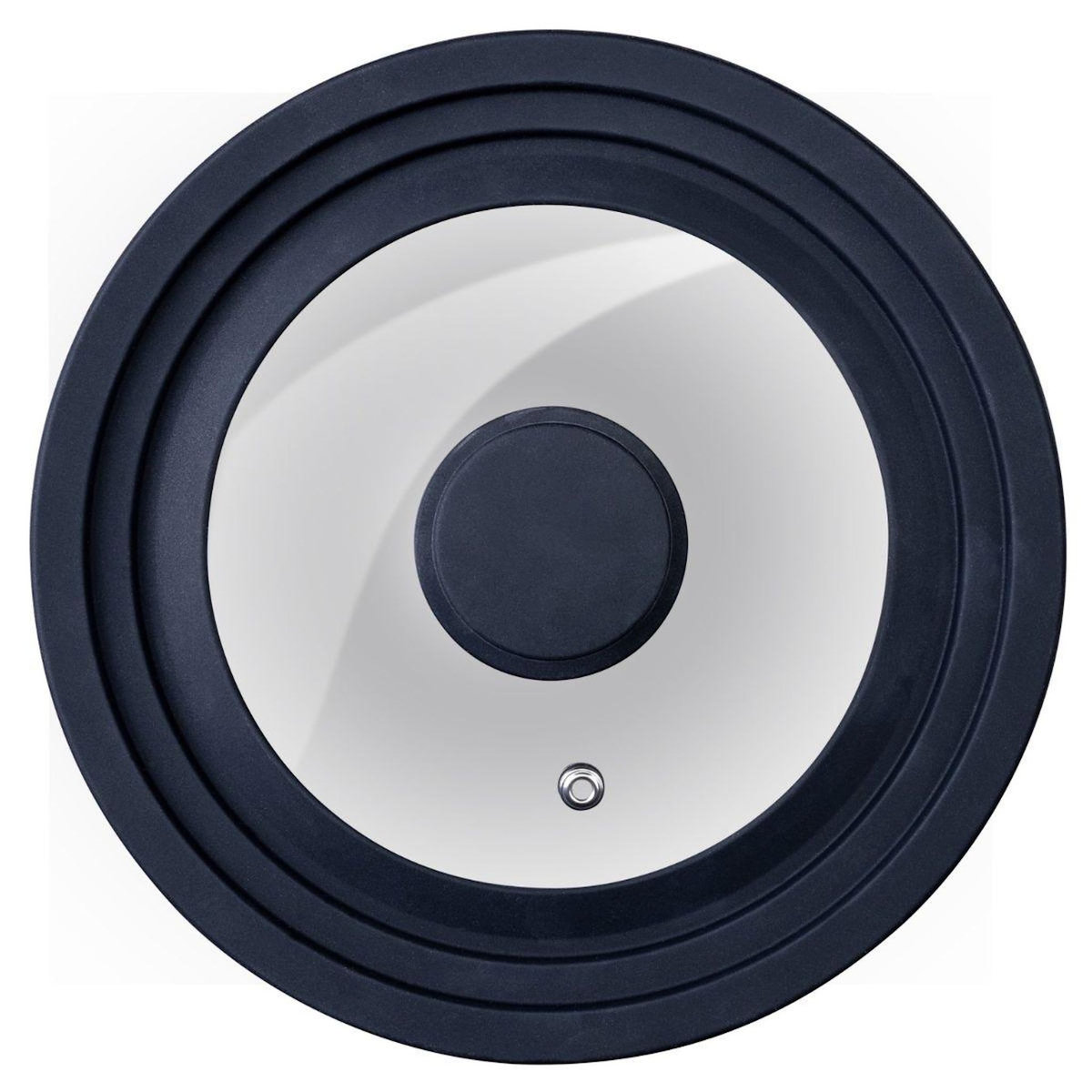 Fackelmann Couvercle de cuisson adaptable de 16 à 20 cm en verre et silicone Fackelmann