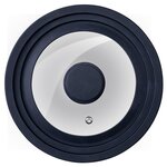 Fackelmann Couvercle de cuisson adaptable de 16 à 20 cm en verre et silicone Fackelmann