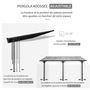 Voir la diapositive 4 : OUTSUNNY Pergola rigide alu. polycarbonate dim. 4,35L x 3l x 2,7H m pavillon de jardin adossable gris
