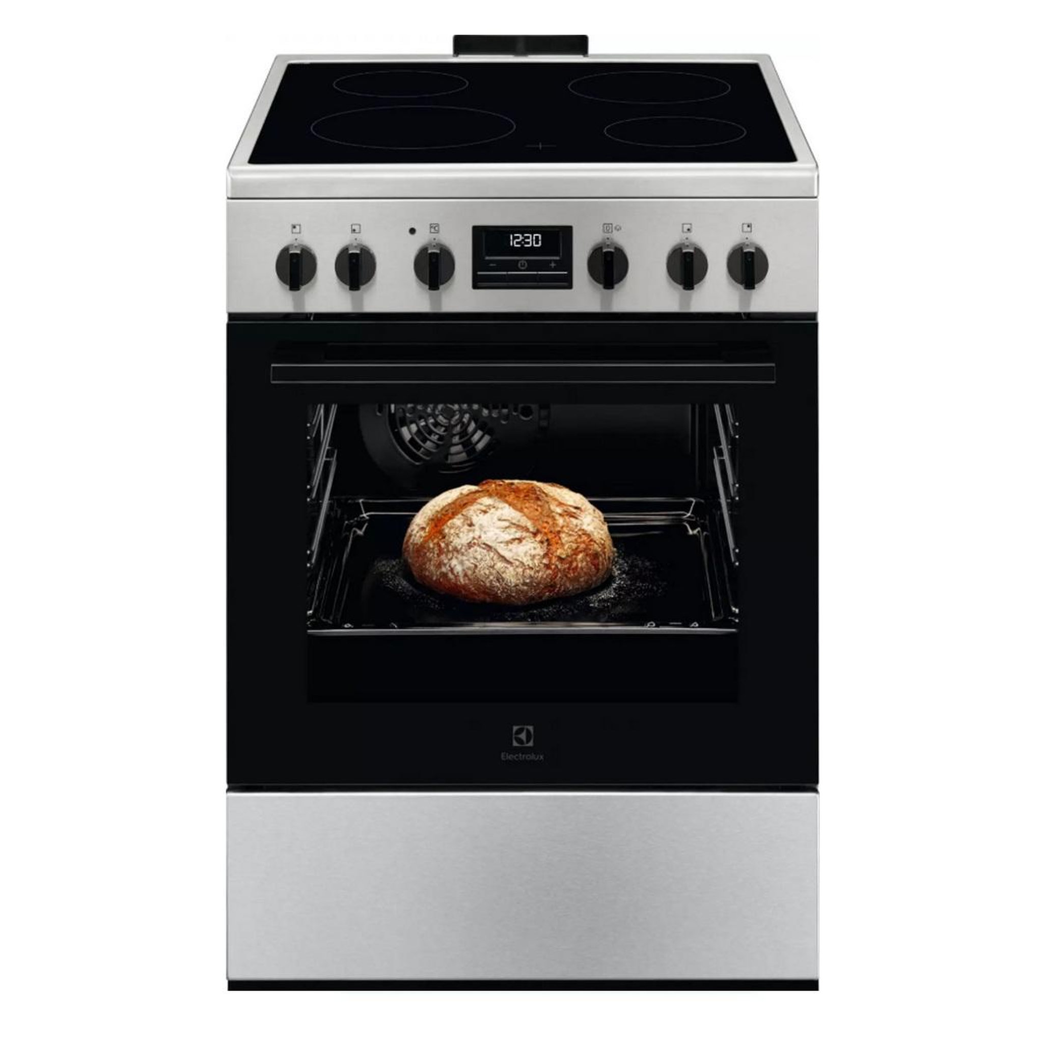ELECTROLUX Cuisinière vitrocéramique 58l 4 feux inox - lkr664166x