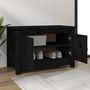 Voir la diapositive 3 : VIDAXL Armoire a chaussures Noir 70x38x45,5 cm Bois de pin massif