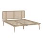 Voir la diapositive 6 : Rendez vous déco Lit double 140x190 cm en bois et cannage - Adik