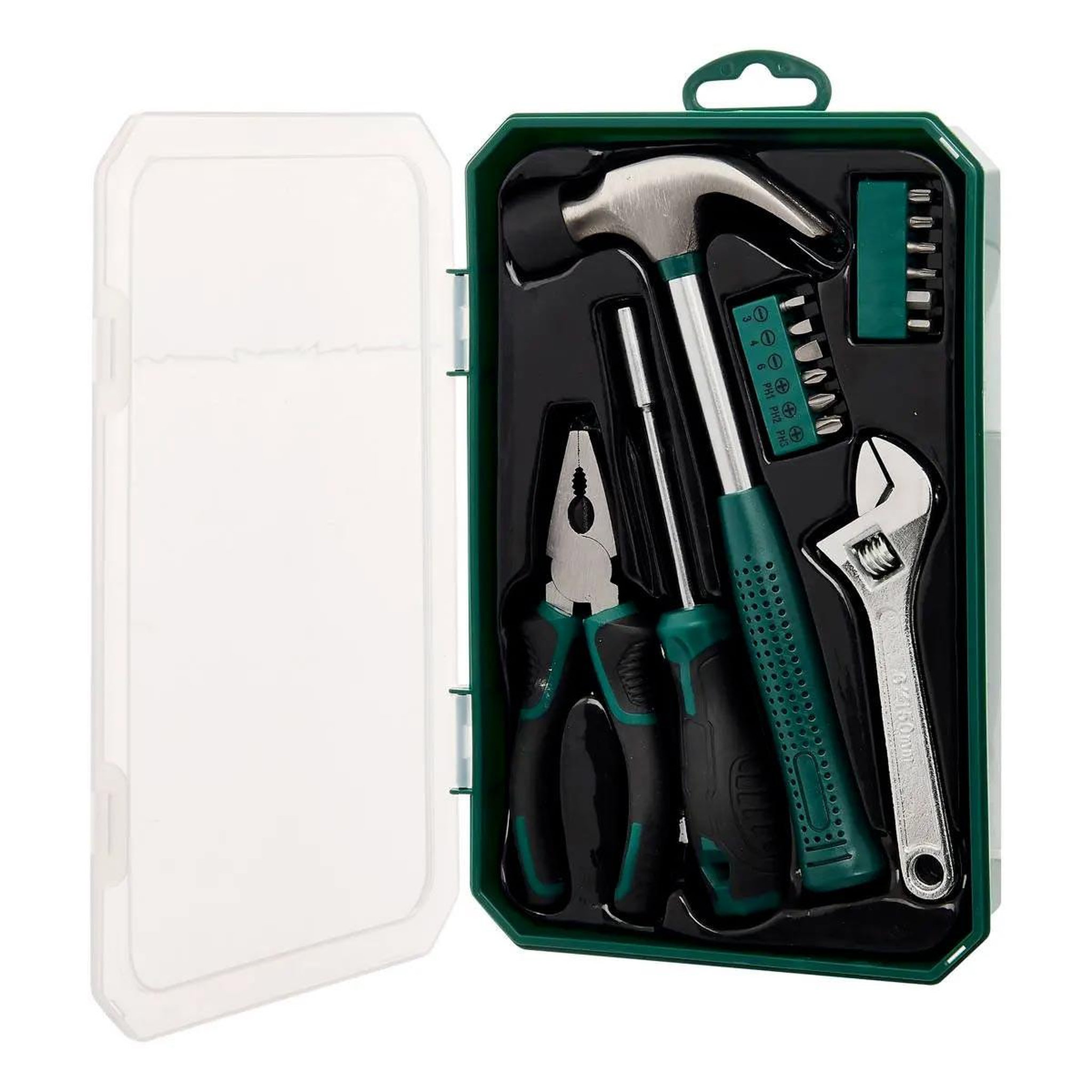 Voir la diapositive 2 : FIVE Boîte à outils 16 pièces  essentiels  27cm vert