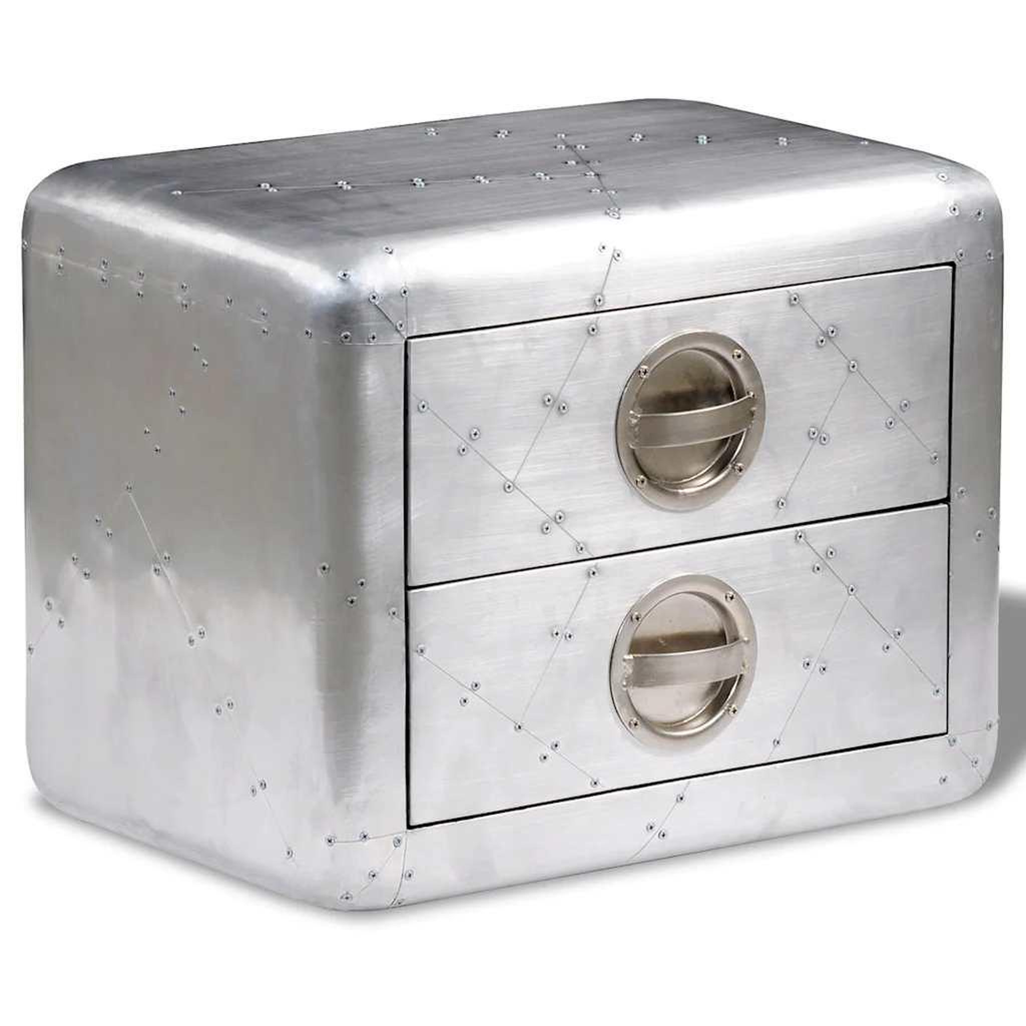 Voir la diapositive 2 : VIDAXL Table de coin avec 2 tiroirs vintage style d'aviation