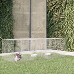 VIDAXL Cage a lapin 3 panneaux 163x79x54 cm Fer galvanise