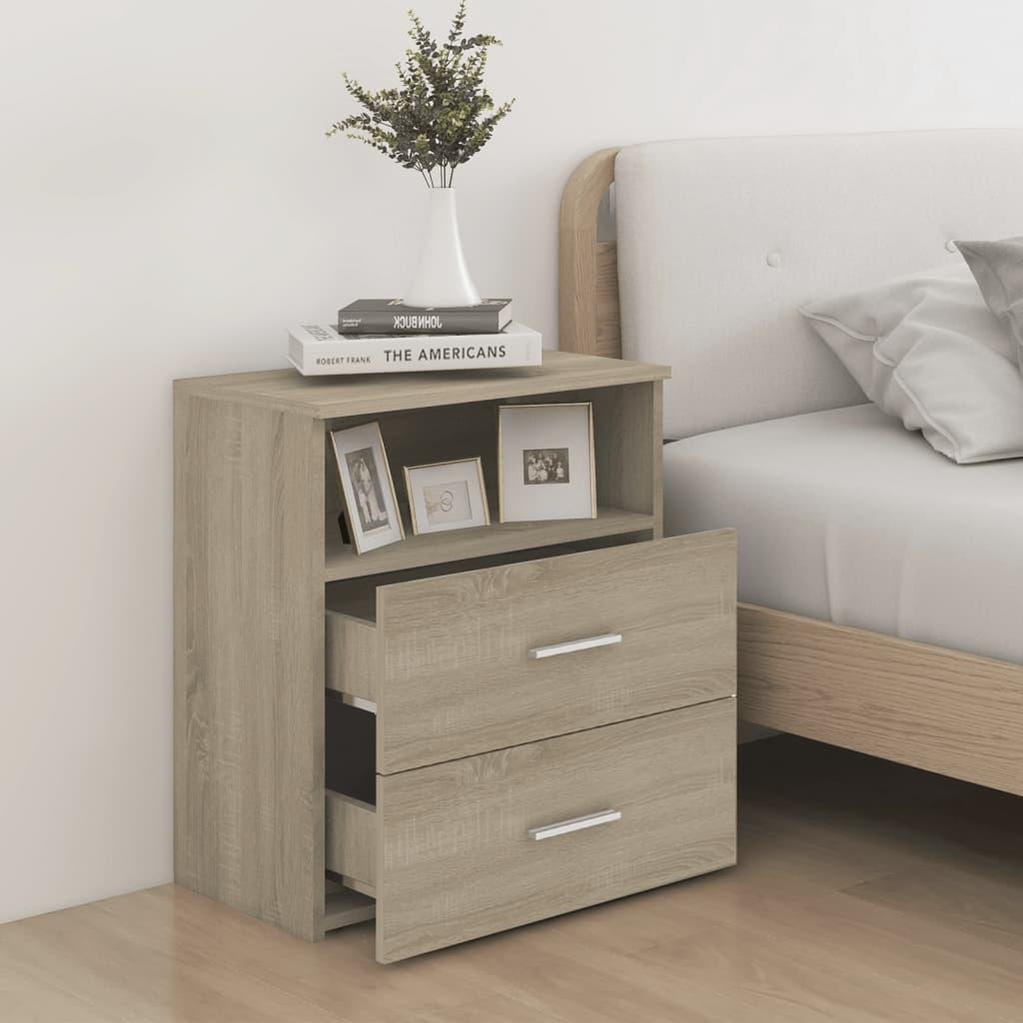 Voir la diapositive 3 : VIDAXL Tables de chevet 2 pcs Chene sonoma 50x32x60 cm