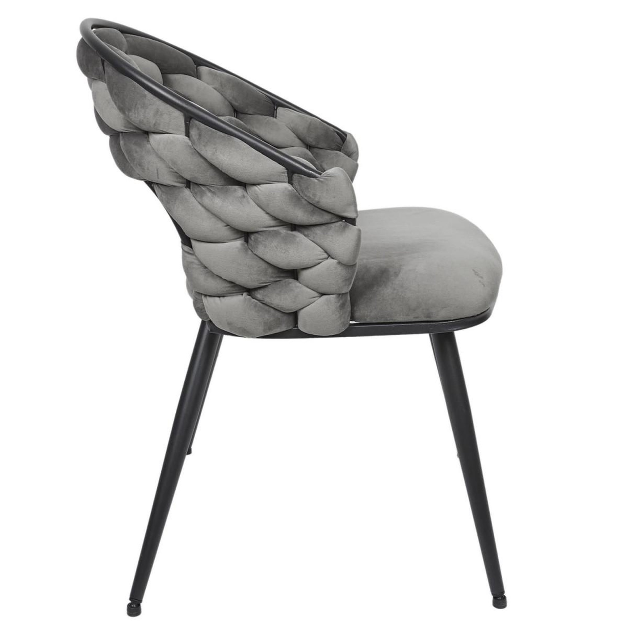 Voir la diapositive 4 : The Home Deco Factory Lot de 2 chaises design  salyer  82cm gris