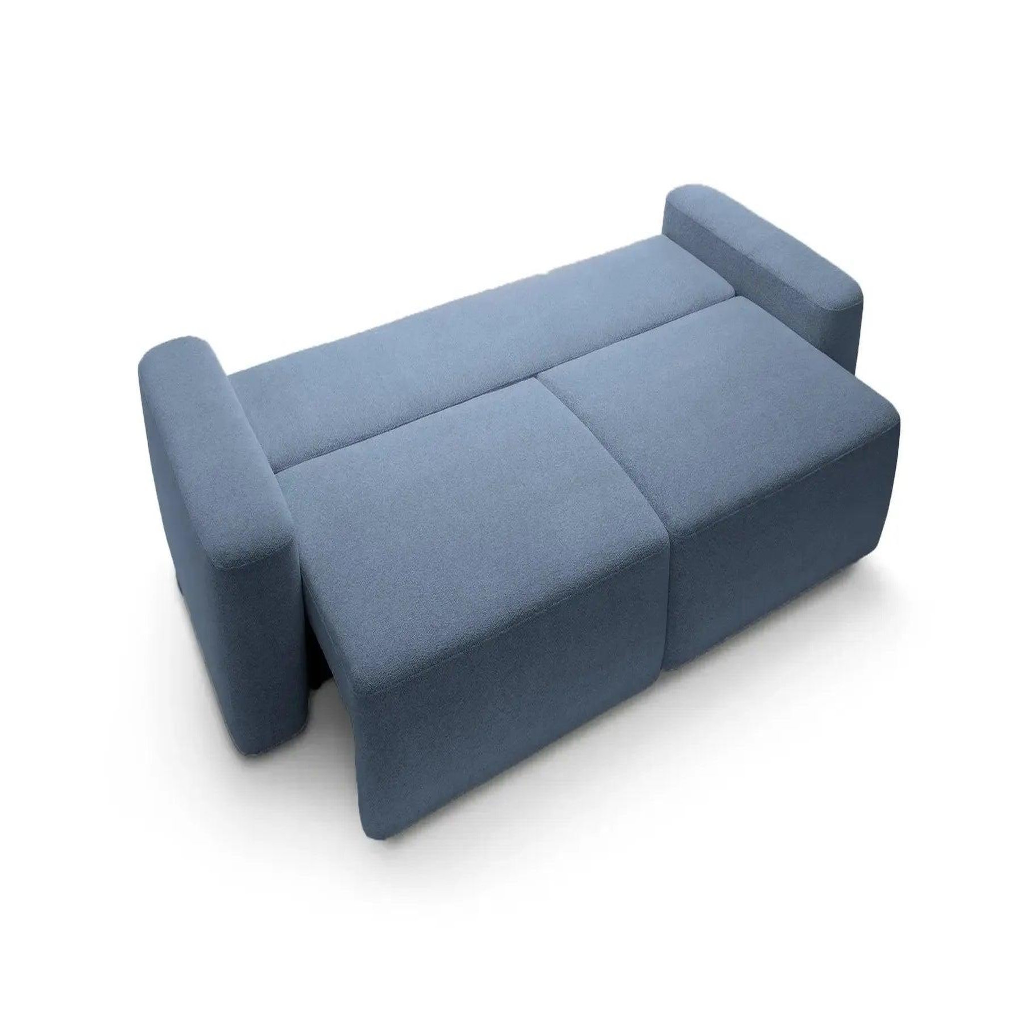Voir la diapositive 5 : CASANOVA PARIS Ivy - canapé droit convertible coffre tissu chiné